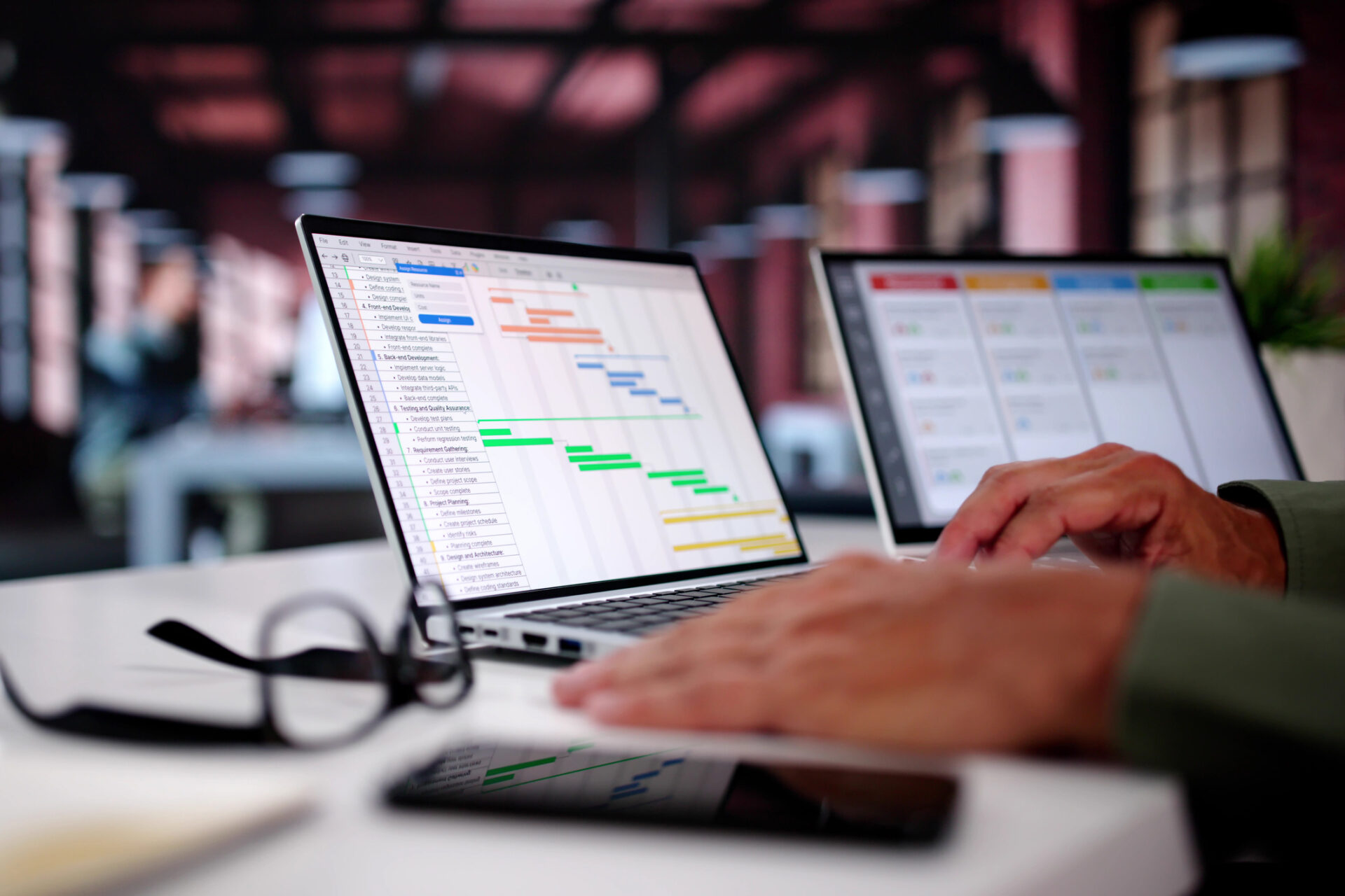 Business Schedule Calendar And Agenda Gantt Report